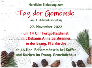 Einladung zum Tag der Gemeinde 2022