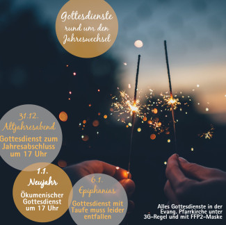 Gottesdienste zum Jahreswechsel