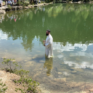 Vor der Taufe im See